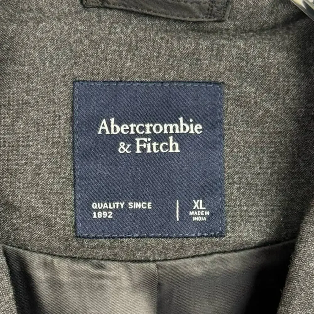 ABERCROMBIE & FITCH | Dark Gray Single Breasted‎ Classic Blazer | Men's XL
